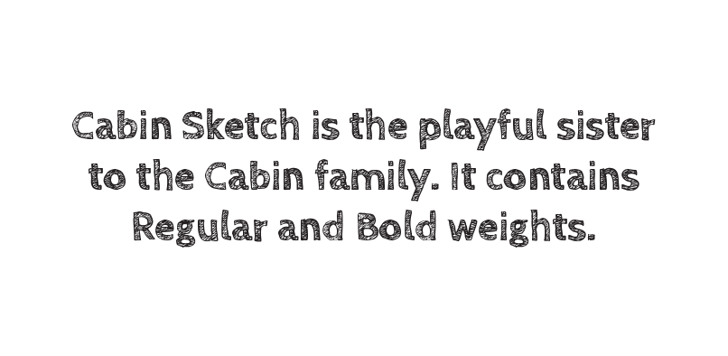 806x394 Fonts - Cabin Sketch Font