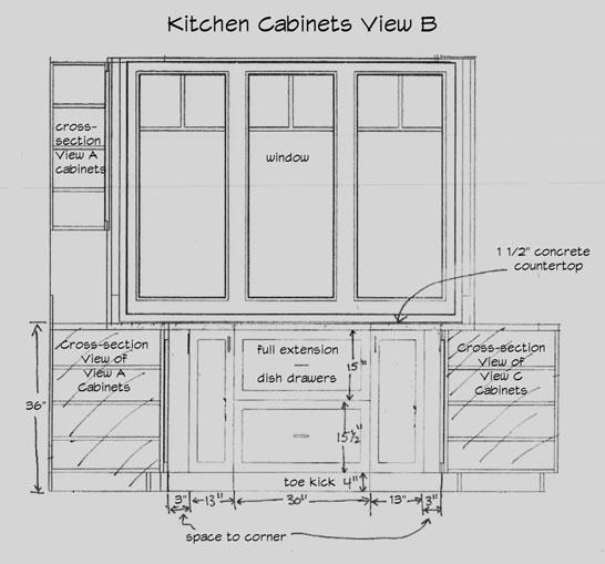 546x509 Design Your Own Kitchen - Cabinet Sketch