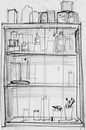 332x500 Sketch Of The Cabinet - Cabinet Sketch
