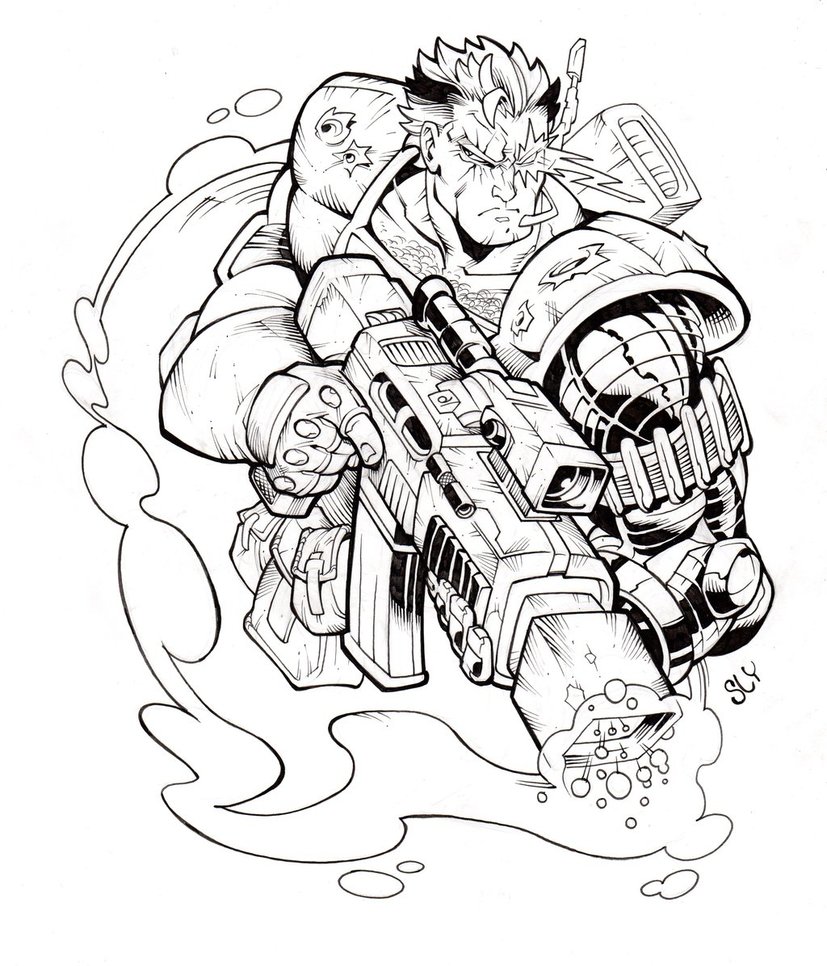 827x966 Cable Sketch By Slyaguilar - Cable Sketch