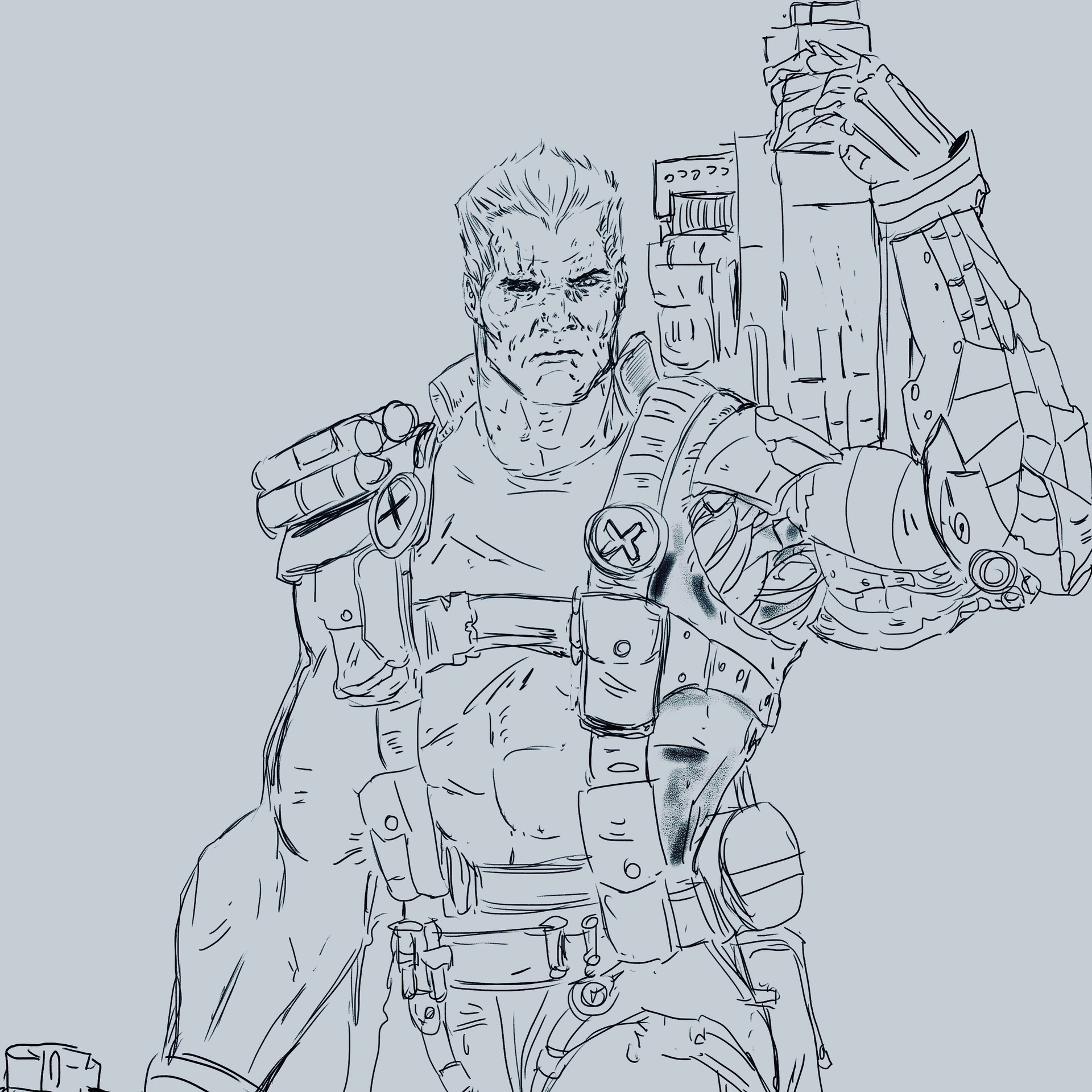1920x1920 Artstation - Cable Sketch