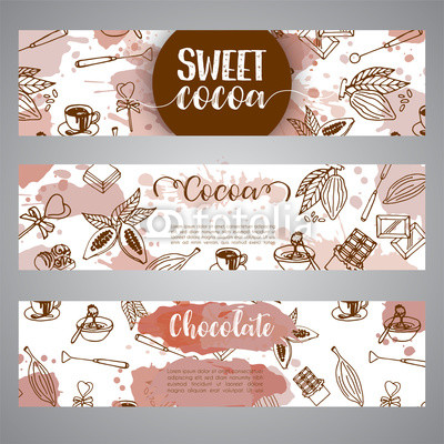 400x400 Chocolate Cacao Sketch Banners. Design Menu For Restaurant, Shop - Cacao Sketch