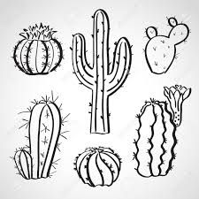 225x225 Line Drawing Of Cactus - Cactus Sketch