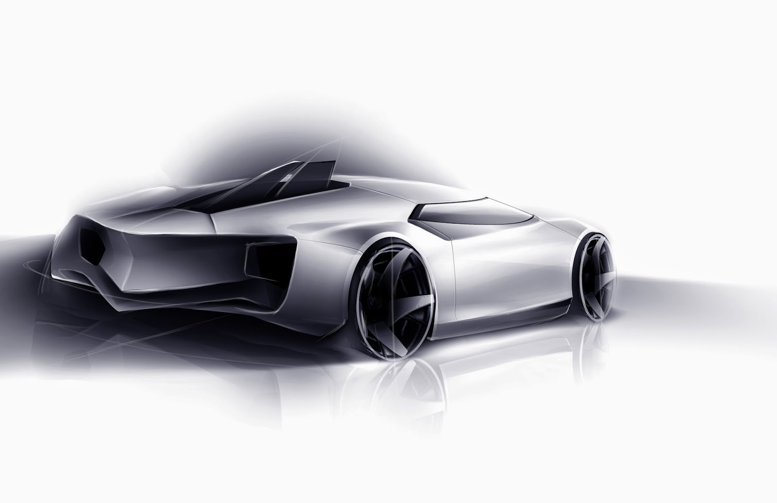 1600x1035 Quick Cadillac Supercar Sketch Eirik Stensrud - Cadillac Sketch