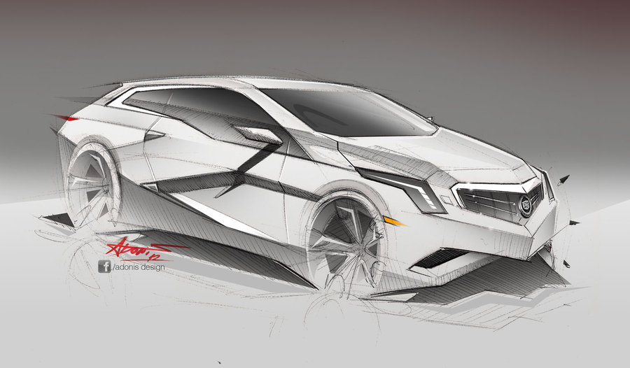 900x526 1h Cadillac Sketch By Designadonis - Cadillac Sketch