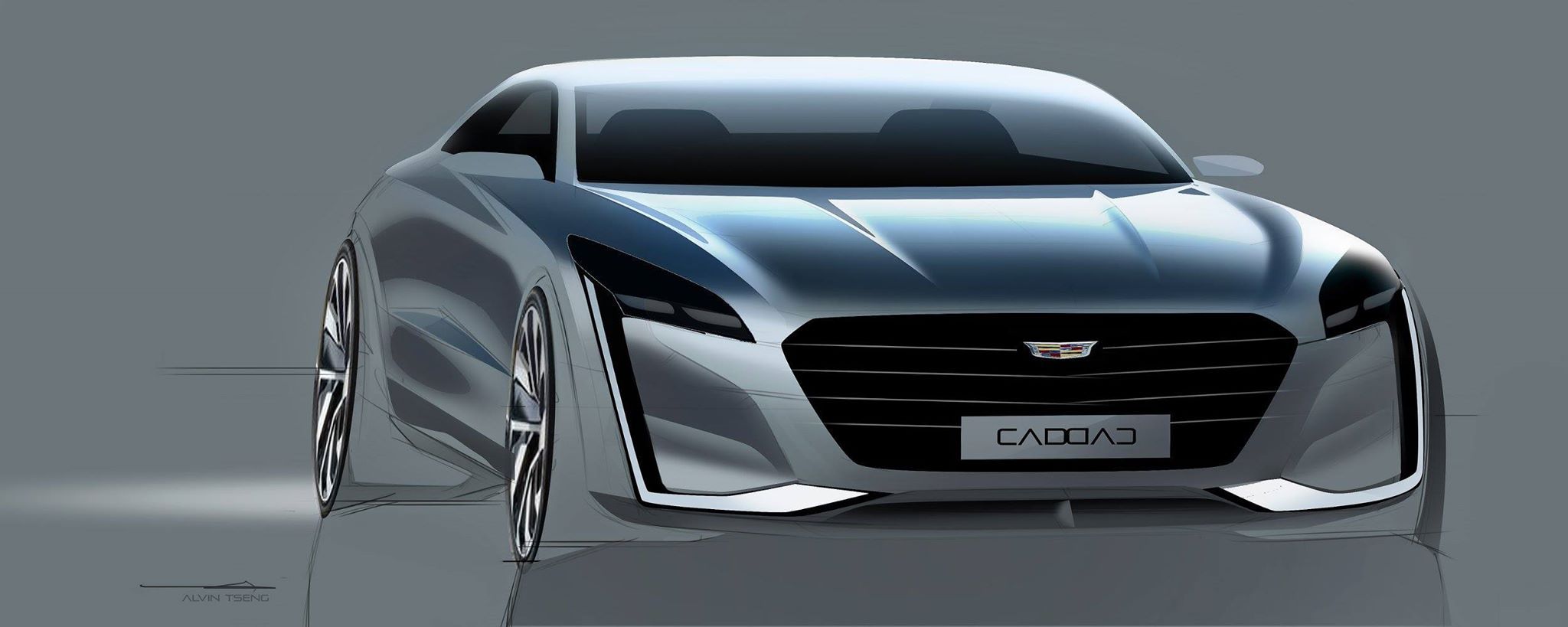 2048x819 Alvin Tseng Cadillac Car Sketch Cadillac, Sketches - Cadillac Sketch