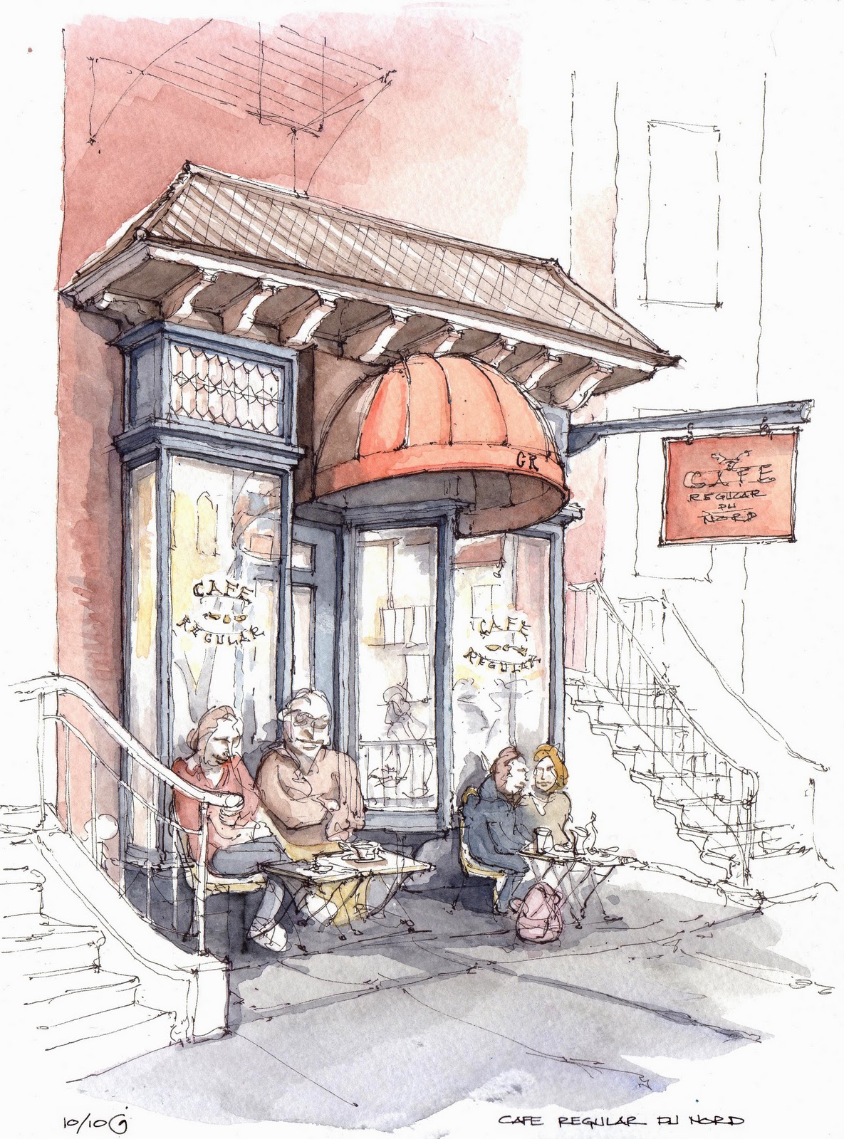 1185x1600 Park Slope Sketch Cafe Regular Du Nord - Cafe Sketch
