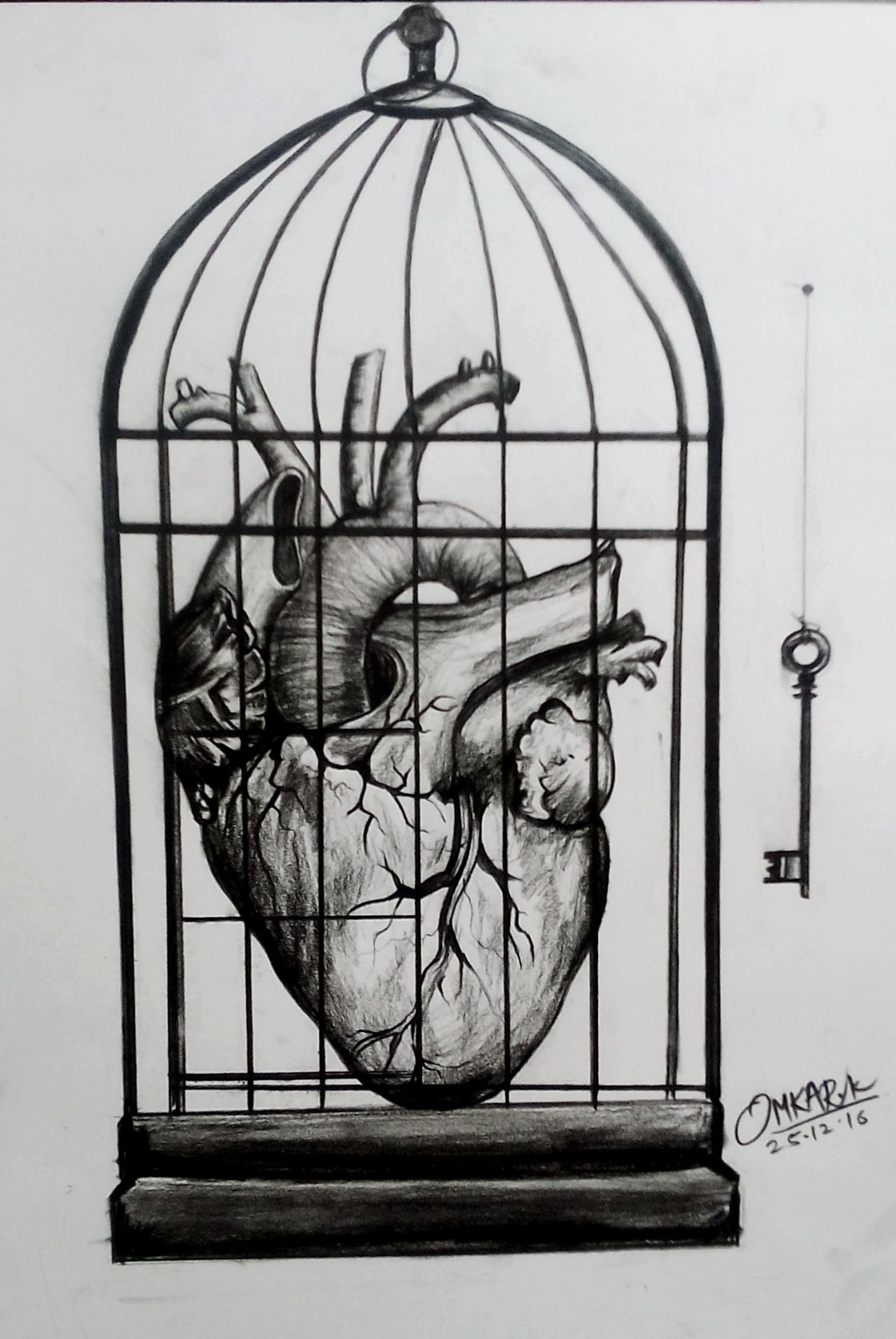 1121x1674 Charcoal Sketch - Cage Sketch