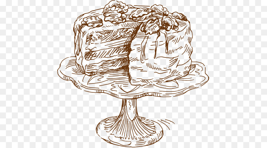 900x500 Coffee Cake Drawing Food - Cake Sketch