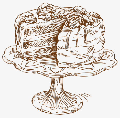 469x461 Sketch Cake, Cake Clipart, Sketch, Hand Painted Png Image And - Cake Sketch