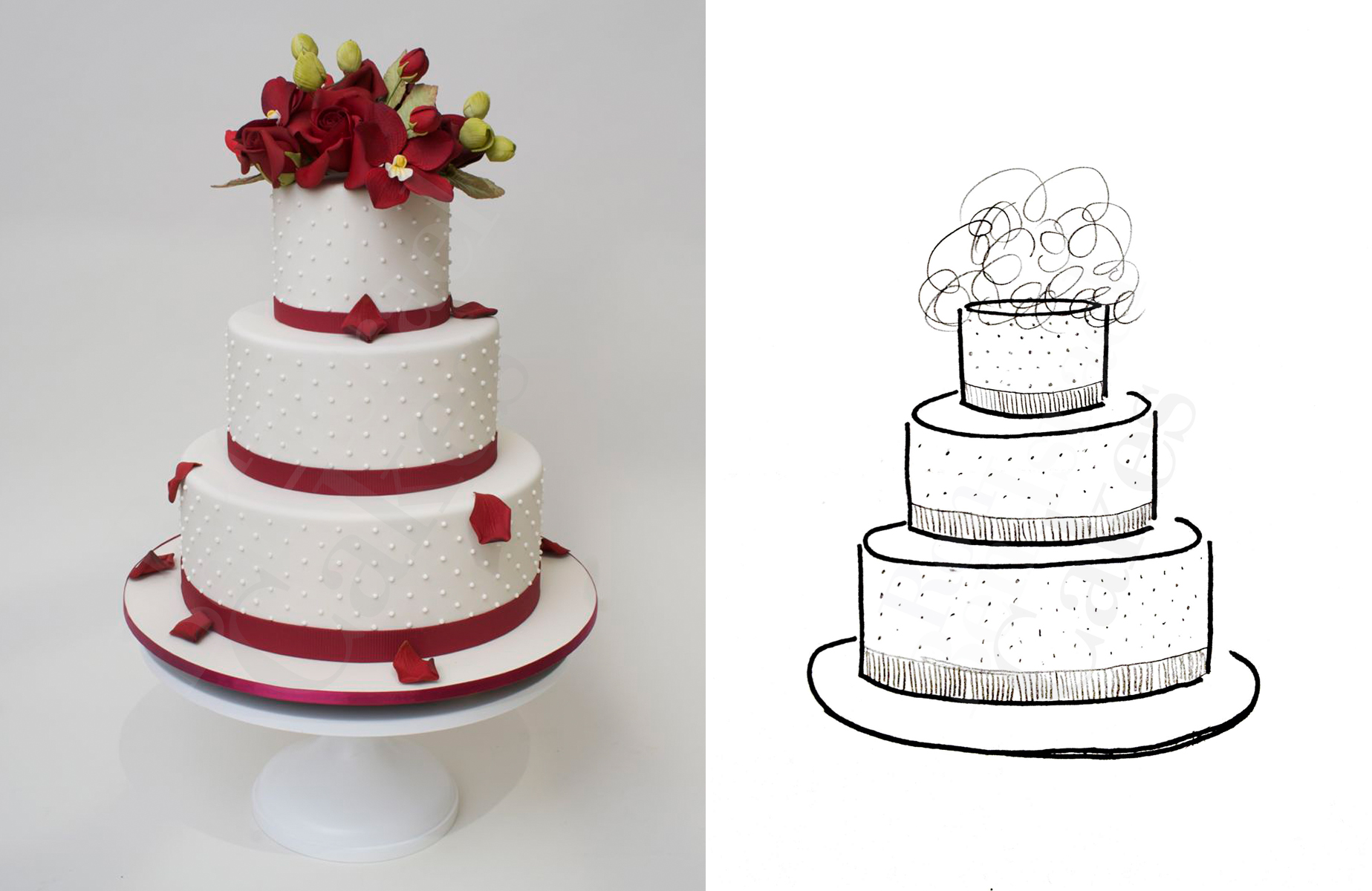 1847x1200 To Sketch Or Not To A Good Nyc Cake Girl - Cake Sketch