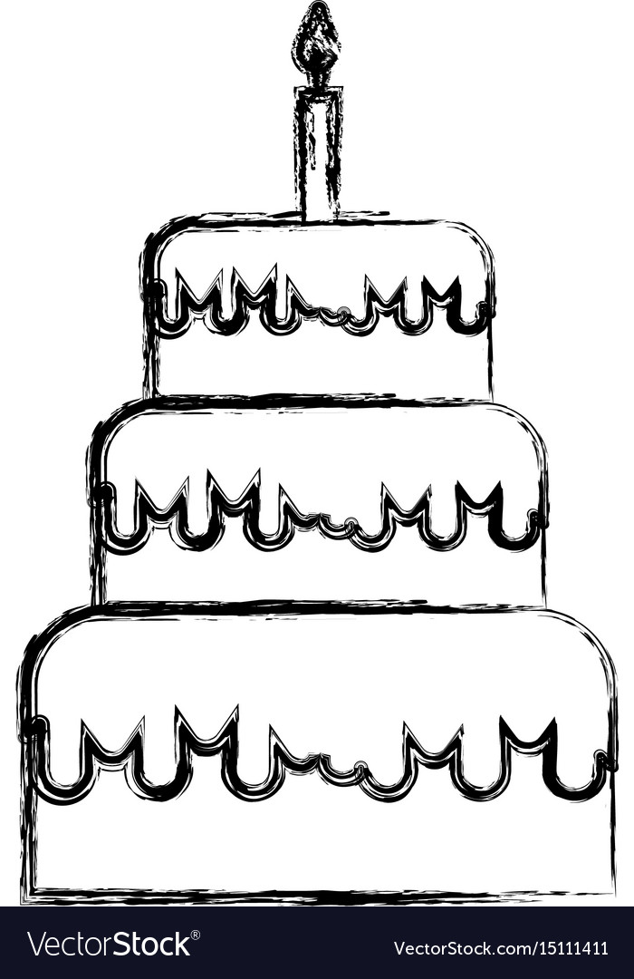 700x1080 Birthday Cake Sketch Sketch Draw Birthday Cake Cartoon Royalty - Cake Sketch