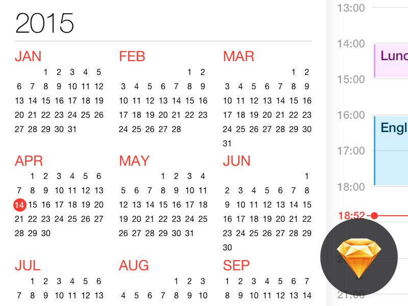 800x600 Calendar For Ios Freebie - Calendar Sketch