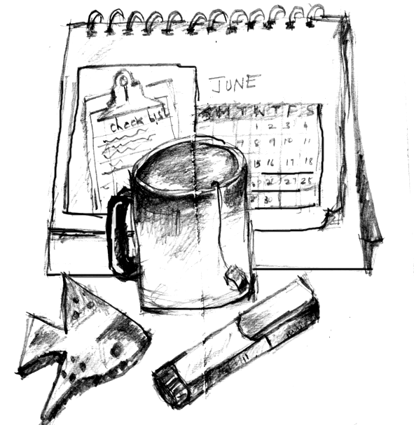 591x607 The Calendar Mauve Sea - Calendar Sketch