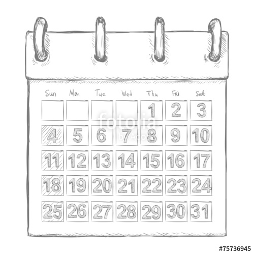 Calendar Sketch at Explore collection of Calendar