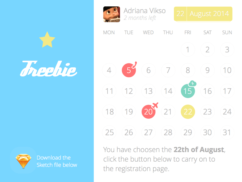 800x600 Baby Calendar Sketch Freebie - Calendar Sketch
