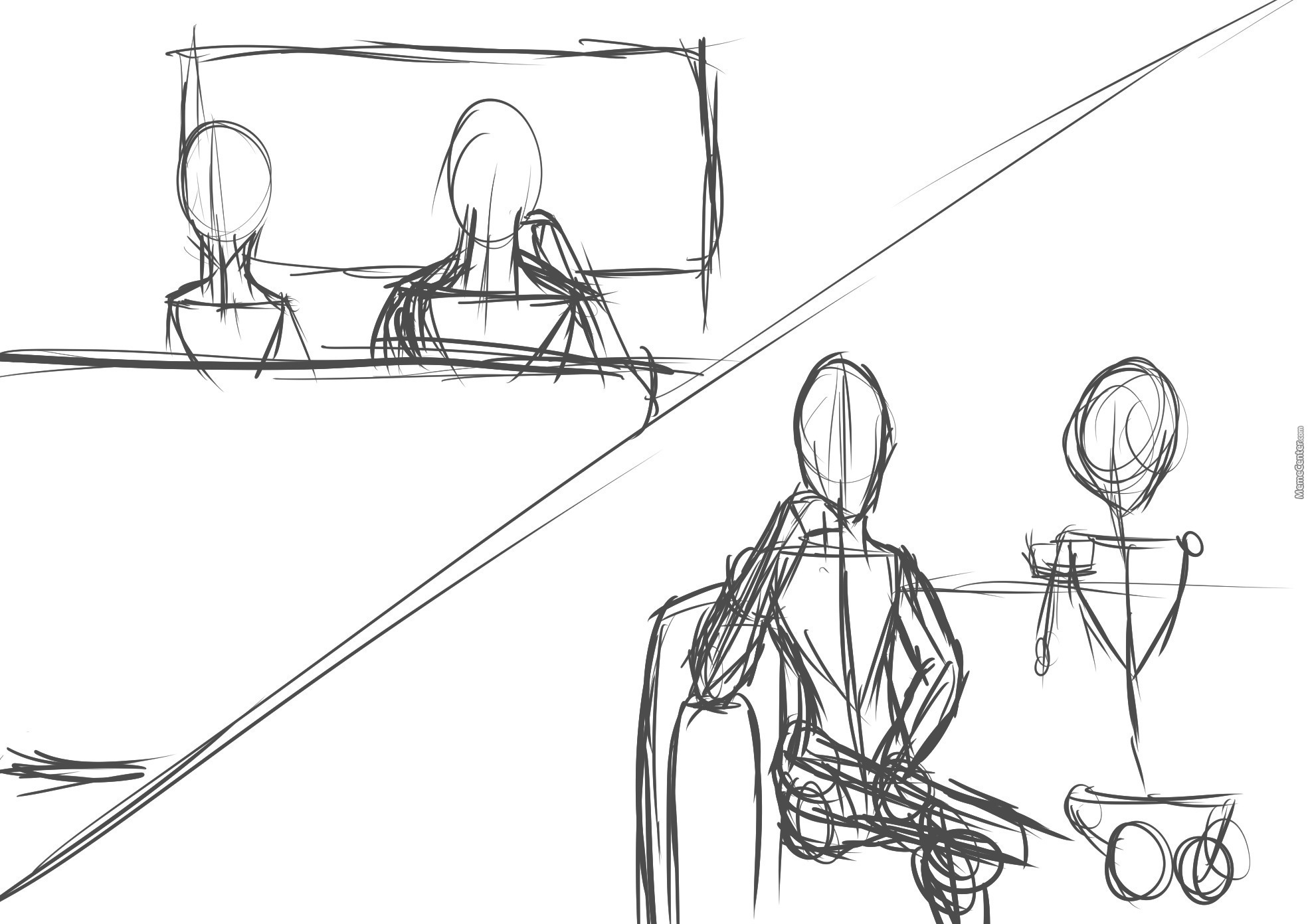 1969x1392 I Would Call This A Simple Sketch - Call Center Sketch