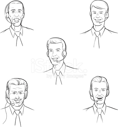 407x439 Whiteboard Drawing Team Of Call Center Employees Stock Vector - Call Center Sketch