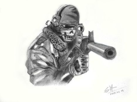 467x350 Call Of Duty Ghost (Free Hand Drawing) By Shehan103 Drawings - Call Of Duty Ghosts Sketch