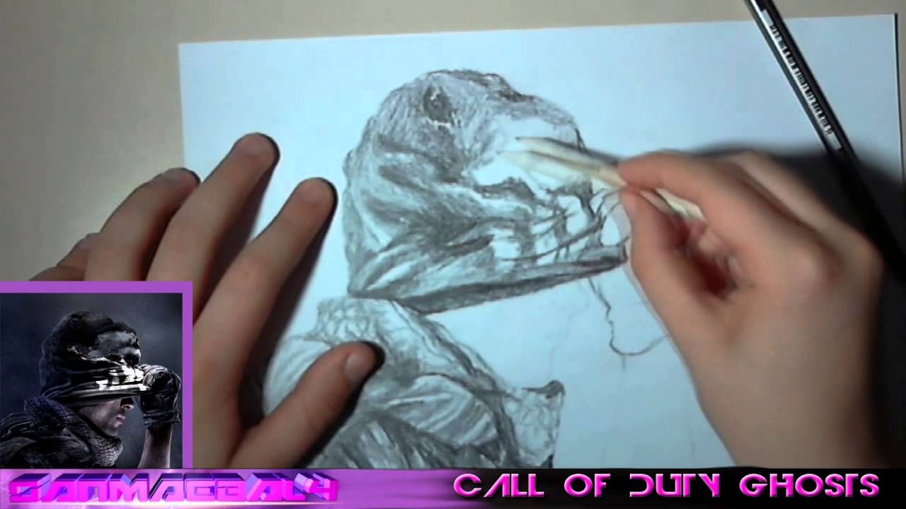 1280x720 Call Of Duty Ghosts Speed Drawing - Call Of Duty Ghosts Sketch