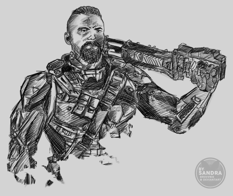 900x757 Call Of Duty Black Ops 3 Specialist Ruin - Call Of Duty Sketch