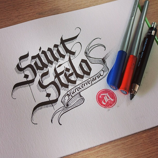612x612 Logo Sketches For A Brewery - Calligraphy Sketches