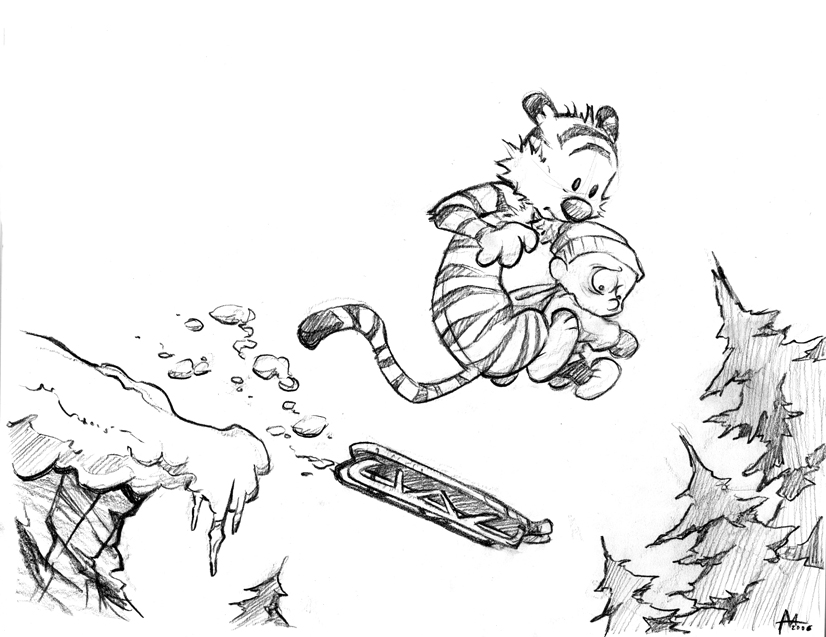 826x637 Calvin And Hobbes By Sanaril - Calvin And Hobbes Sketch