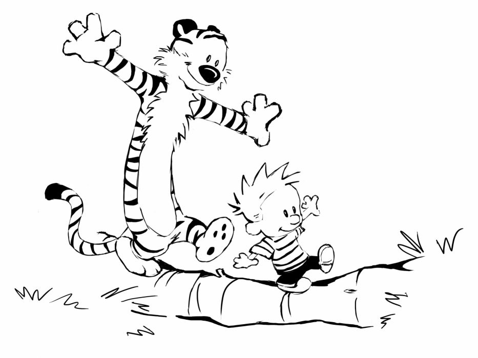 933x700 Calvin And Hobbes Comics Tiger F Wallpaper 2856x2144 162464 - Calvin And Hobbes Sketch
