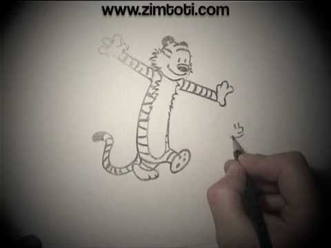 480x360 Drawing Calvin Amp Hobbes - Calvin And Hobbes Sketch