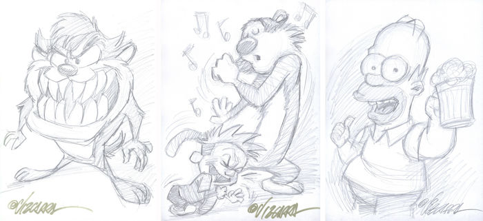 700x321 Joan Vizcarra - Calvin And Hobbes Sketch