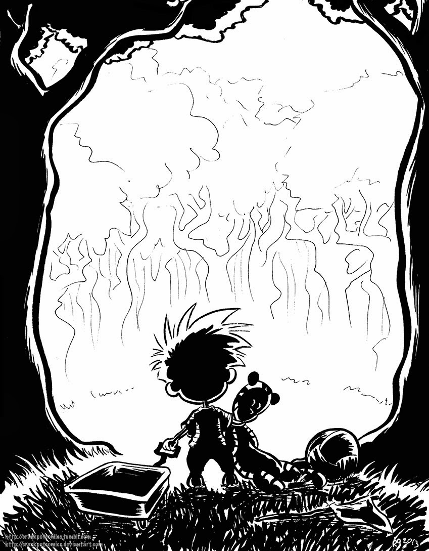 849x1089 The Temple Of Cartoon Mojo Calvin Amp Hobbes Timed Sketch Challenge - Calvin And Hobbes Sketch