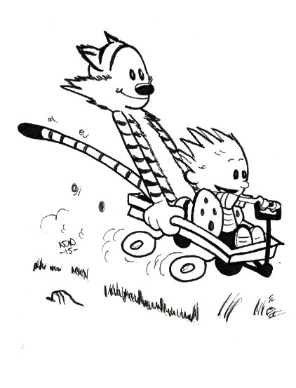 Calvin And Hobbes Sketch at PaintingValley.com | Explore collection of ...