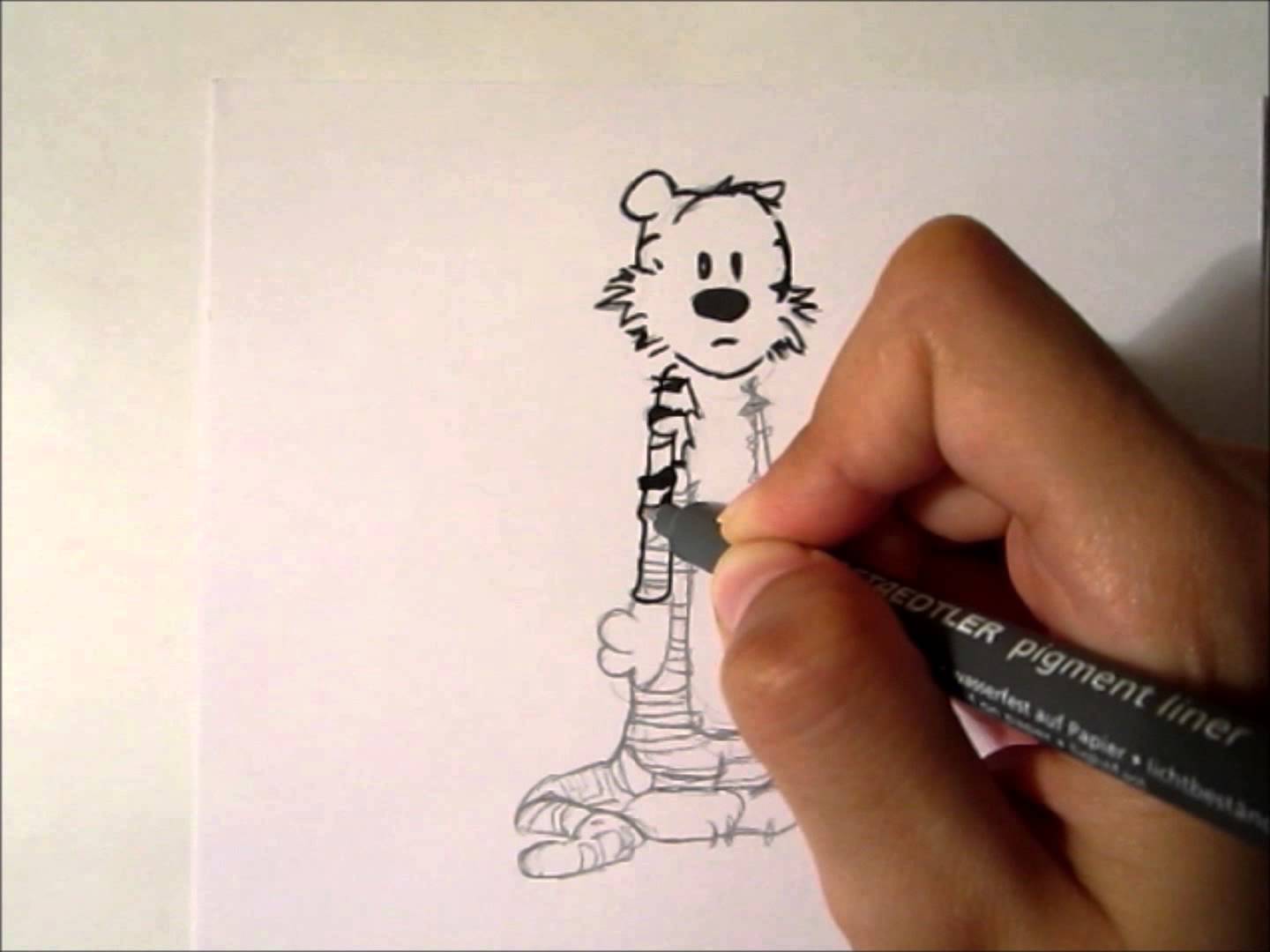 1440x1080 Drawing Hobbes From Calvin And Hobbes - Calvin Sketch