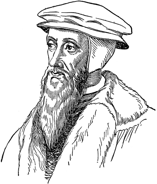 544x640 John Calvin Clipart Etc - Calvin Sketch