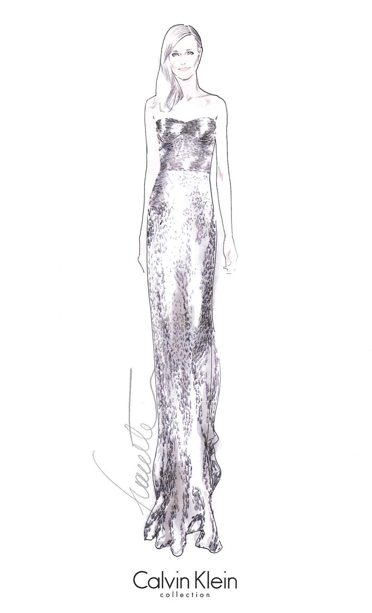 728x1200 Calvin Klein On Twitter An Exclusive Sketch Of Best Actress - Calvin Sketch