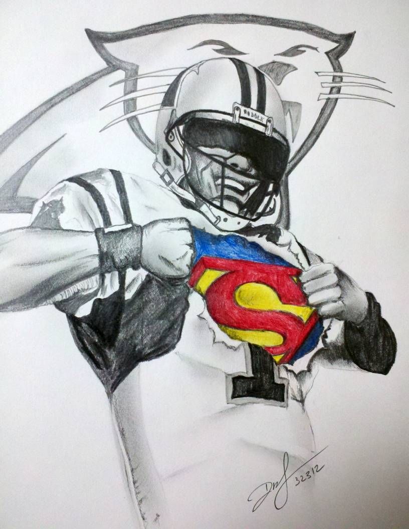 816x1056 Drawing Of Cam Newton - Cam Newton Sketch