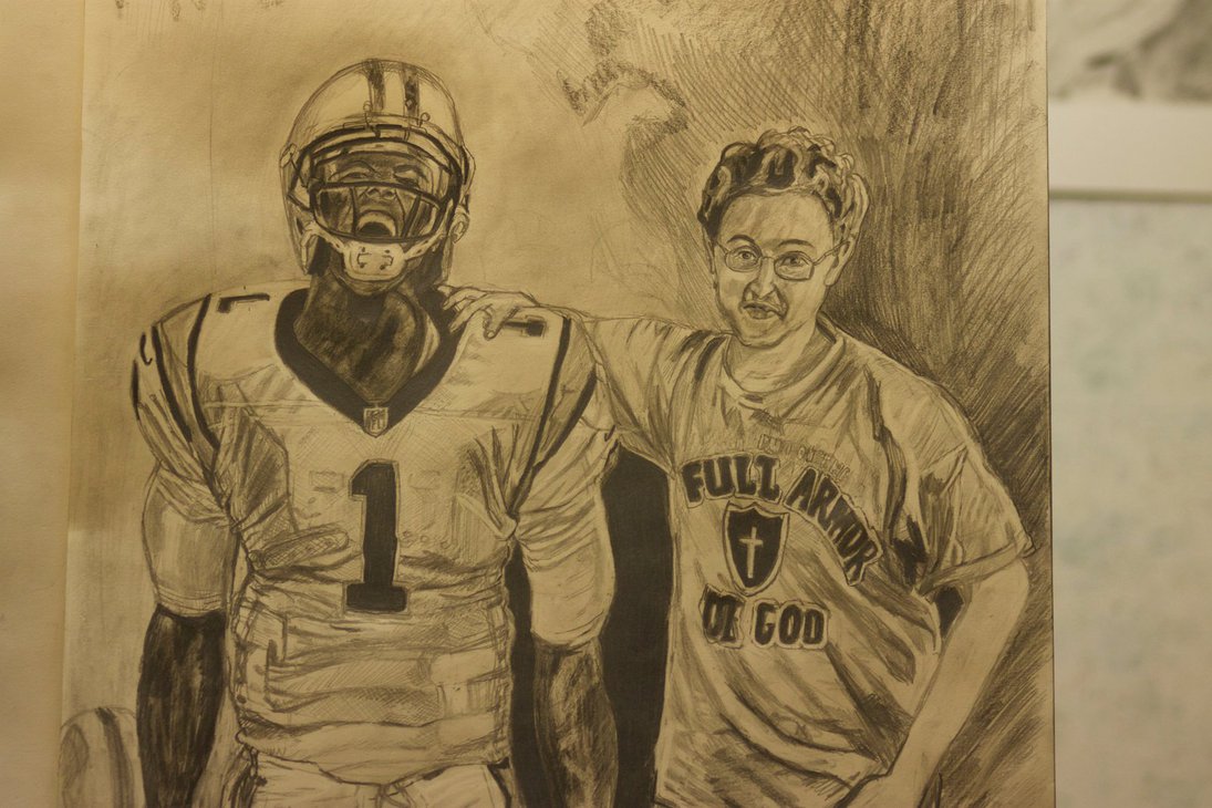 1095x730 Friend With Cam Newton By Charliejacksonpaine3 - Cam Newton Sketch