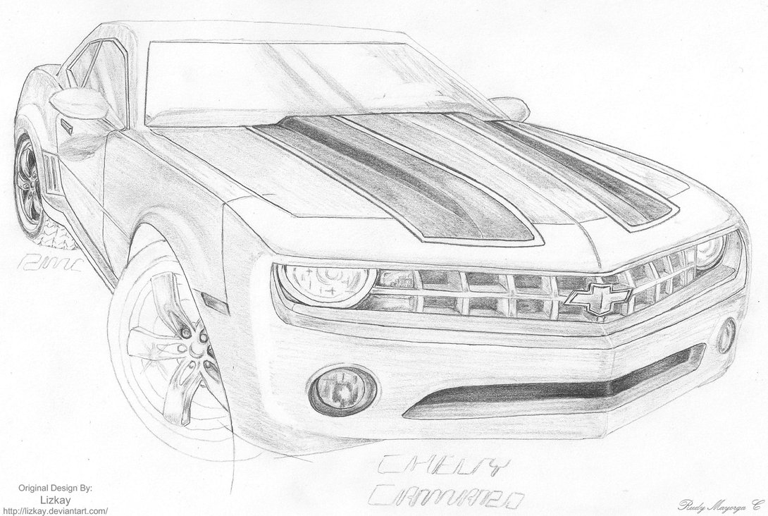 1090x732 2010 Chevrolet Camaro Sketch This Wallpapers - Camaro Sketch