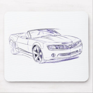 307x307 Camaro Sketch Mouse Pads Zazzle - Camaro Sketch