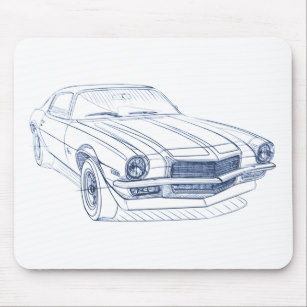 307x307 Camaro Sketch Mouse Pads Zazzle - Camaro Ss Sketch