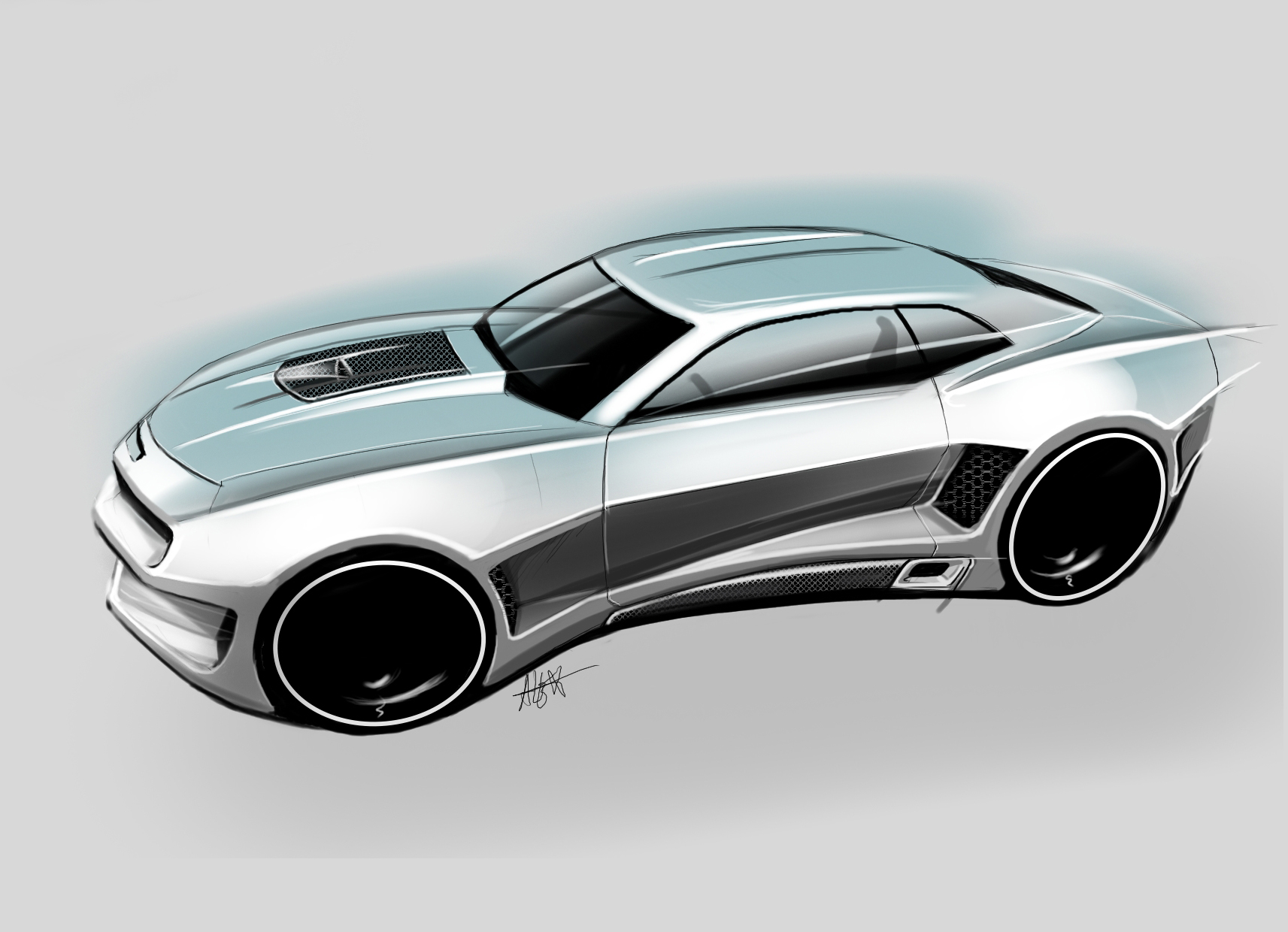 1713x1240 Camaro - Camaro Ss Sketch