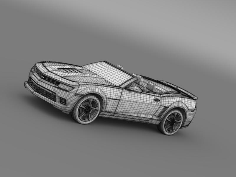 800x600 Chevrolet Camaro Ss Convertible 2014 3d Model Flatpyramid - Camaro Ss Sketch
