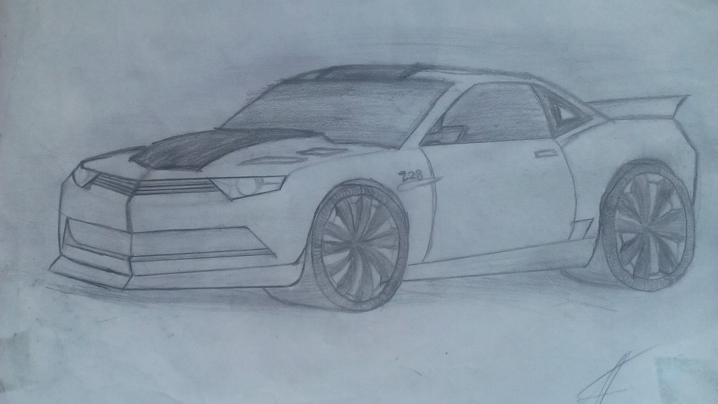 1024x576 Opinen As Drawing In Pencil (Camaro Ss Concept) By Rmbt4 - Camaro Ss Sketch