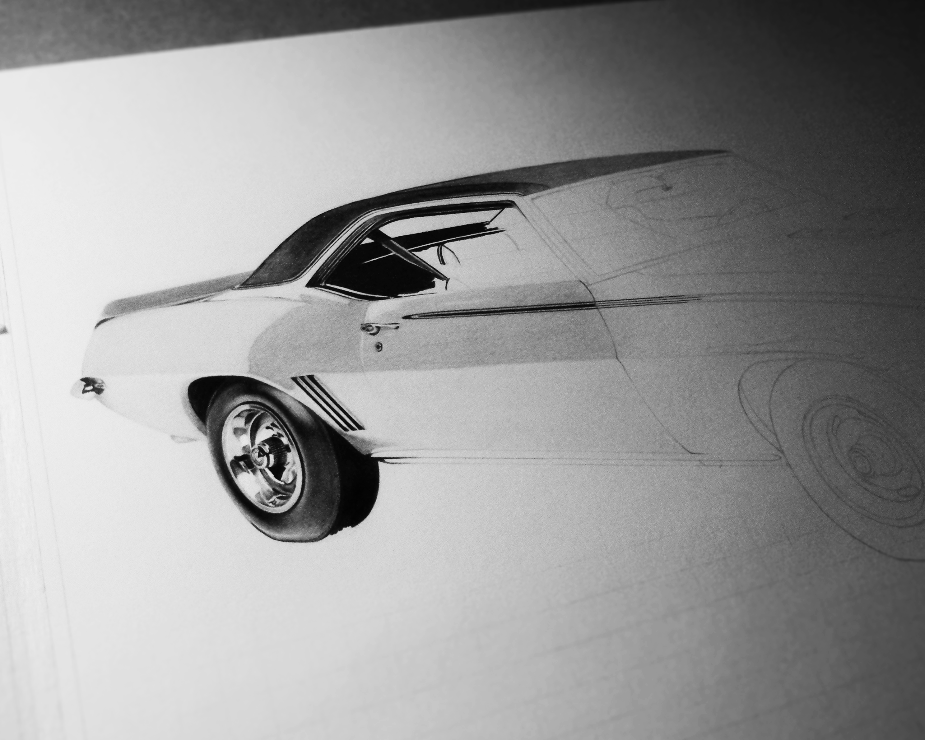 2974x2380 The Progress Of My 1969 Chevrolet Camaro Ss Drawing - Camaro Ss Sketch
