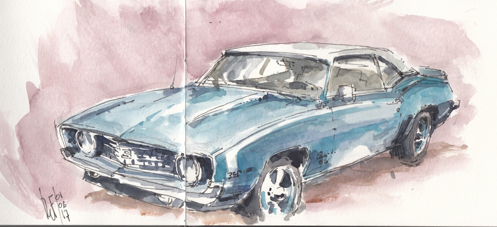 1600x732 Rene Fijten Sketches Camaro Ss - Camaro Ss Sketch