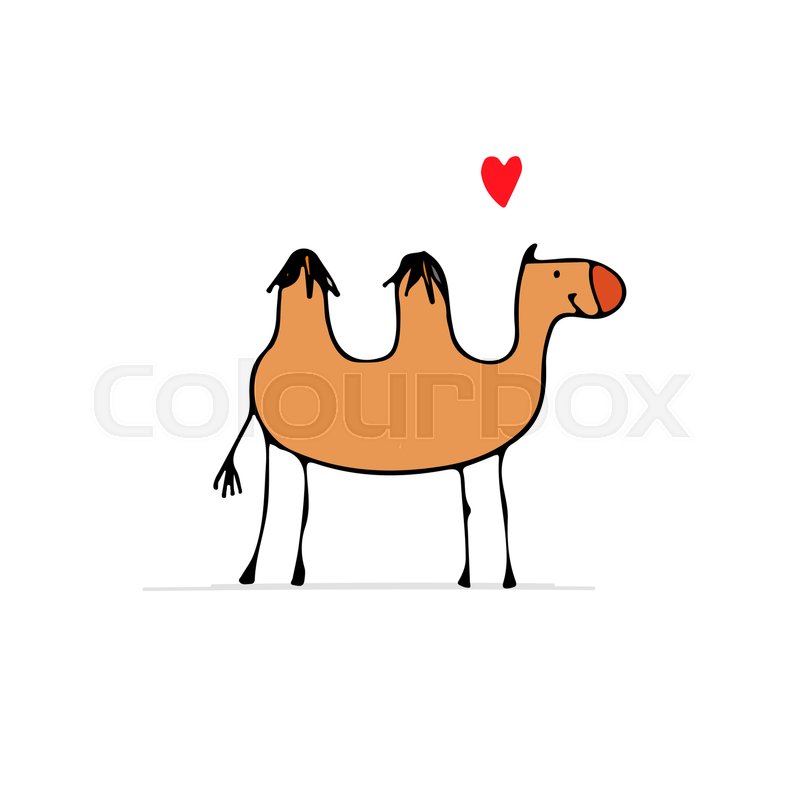 800x800 Camel, Sketch For Your Design. Vector Illustration Stock Vector - Camel Sketch Images