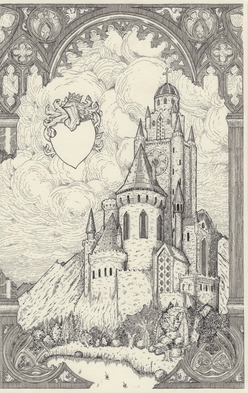 1008x1600 The Book Of D - Camelot Sketch