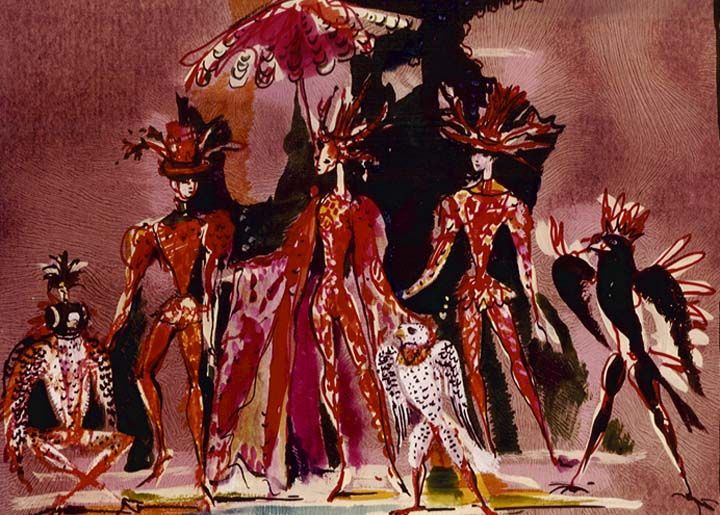 720x515 Tony Duquette Costume Sketch For Camelot Biography References - Camelot Sketch