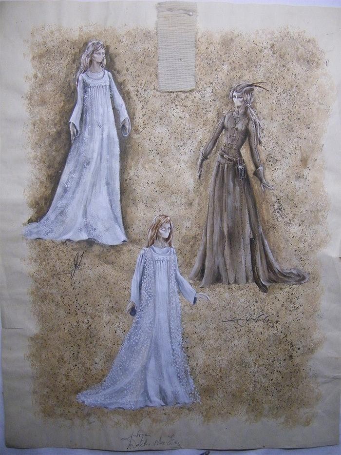 700x933 Vintage Costume Sketch From Camelot, 1967, By John Truscotthaleen - Camelot Sketch