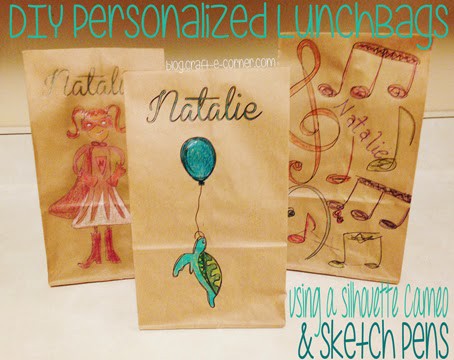454x360 Diy Personalized Lunch Bags With The Silhouette Cameo Amp Sketch - Cameo Sketch